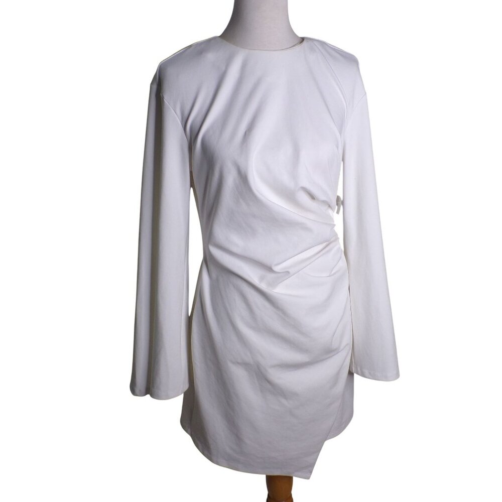 🆕ELLIATT La Fontelina Bell Sleeve Mini Dress Ivory Off White X-Small 2 - Picture 5 of 10